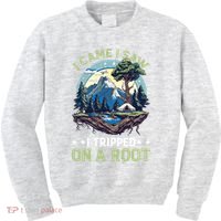 I Came I Saw I Tripped On A Root Hiking Trail Hobby  Kids Sweatshirt thumb 0