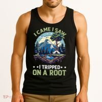 I Came I Saw I Tripped On A Root Hiking Trail Hobby  Tank Top thumb 3