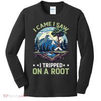 I Came I Saw I Tripped On A Root Hiking Trail Hobby  Kids Long Sleeve Shirt thumb 0