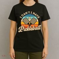 I Can't I Have Pickleball Funny Distressed Retro Vintage T-Shirt thumb 4