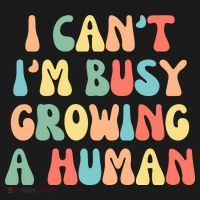 I Can't I'm Busy Growing A Human Funny Pregnant Coaster thumb 2