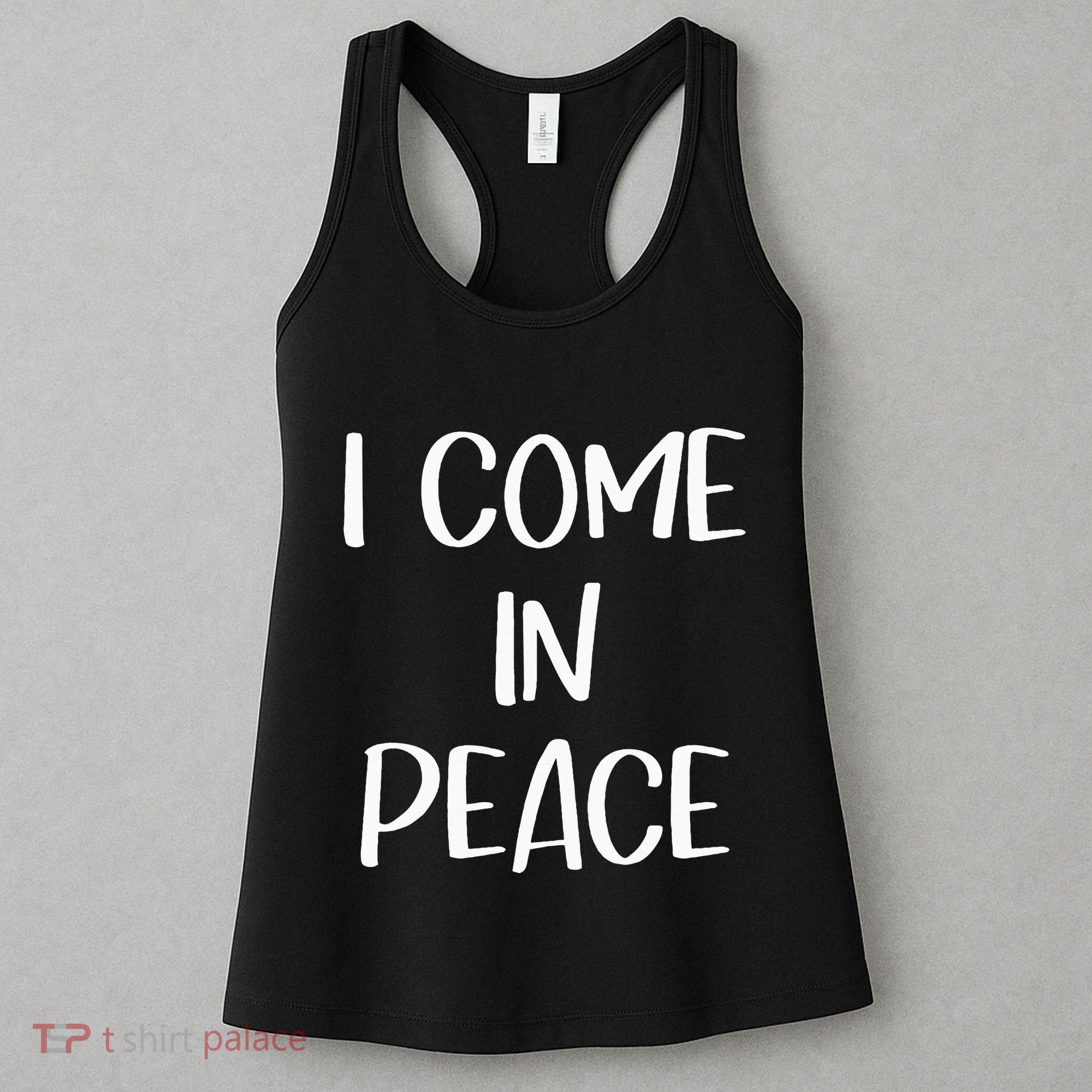 I Come In Peace IM Peace Couple Matching Women's Tank Top