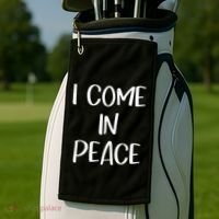 I Come In Peace IM Peace Couple Matching Golf Towel thumb 2