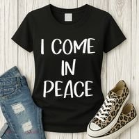 I Come In Peace IM Peace Couple Matching Women's T-Shirt thumb 3