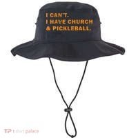 I CanT I Have Church And Pickleball Bucket Hat thumb 0