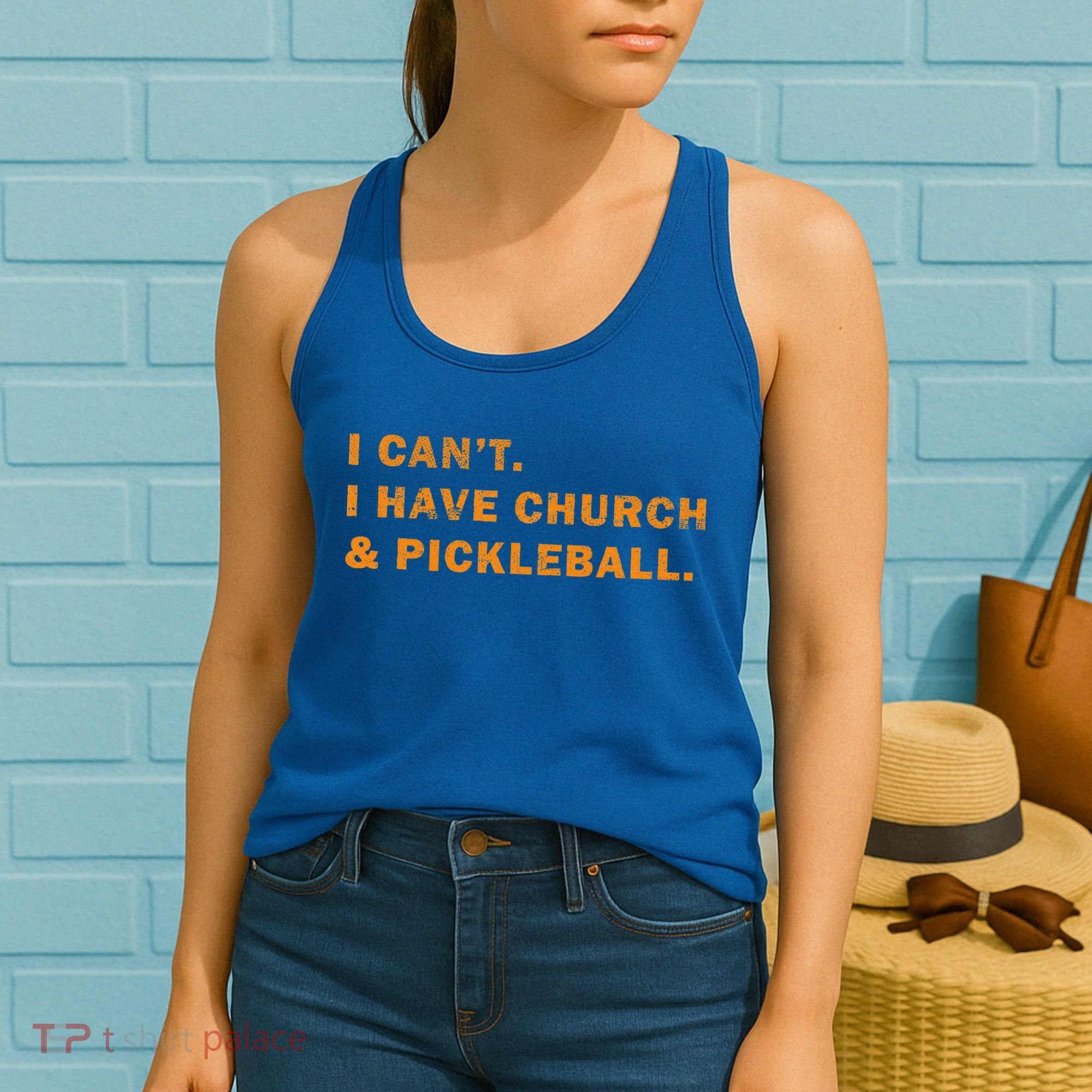 I CanT I Have Church And Pickleball Women's Tank Top