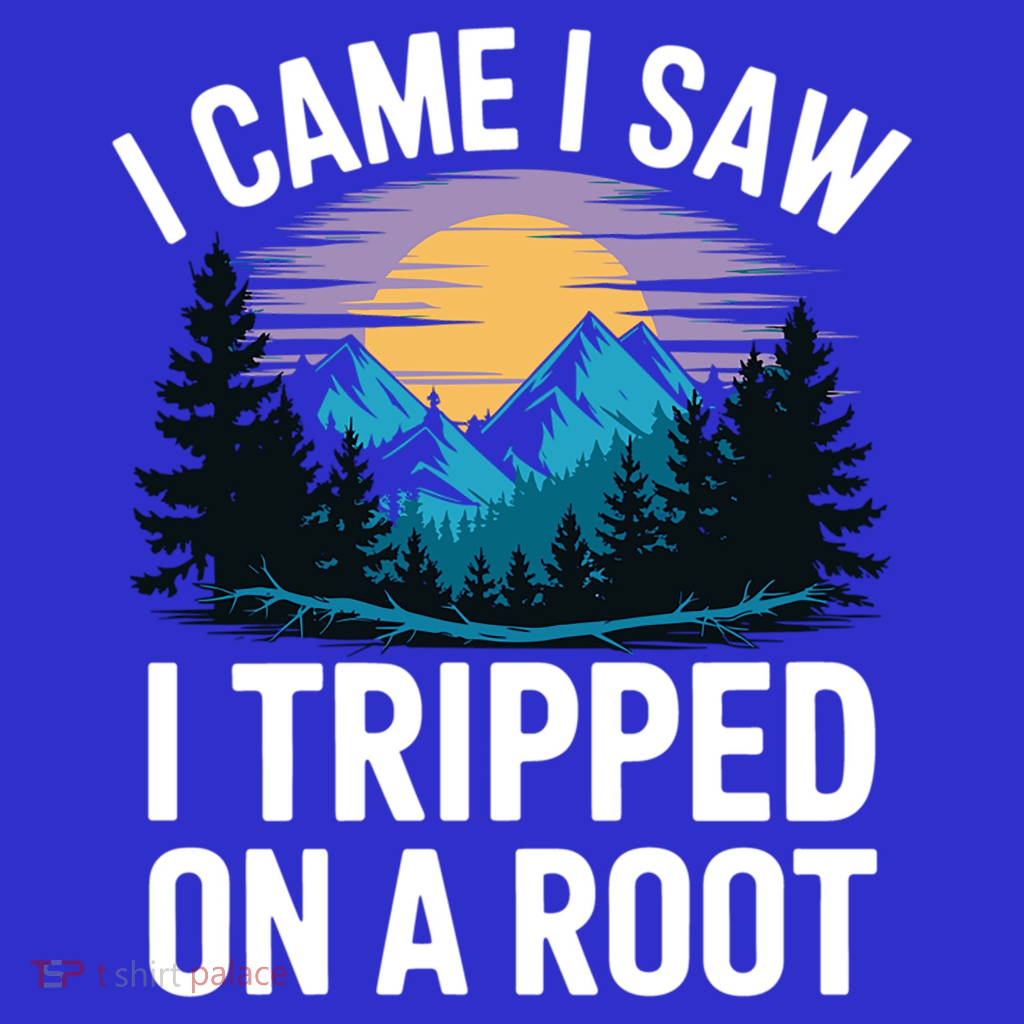 I Came I Saw I Tripped On A Root Funny Hiking Kids Hoodie