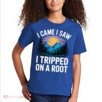 I Came I Saw I Tripped On A Root Funny Hiking Kids T-Shirt thumb 2