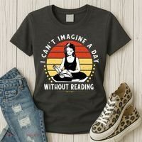 I Can't Imagine My Day Without Reading Women's T-Shirt thumb 3