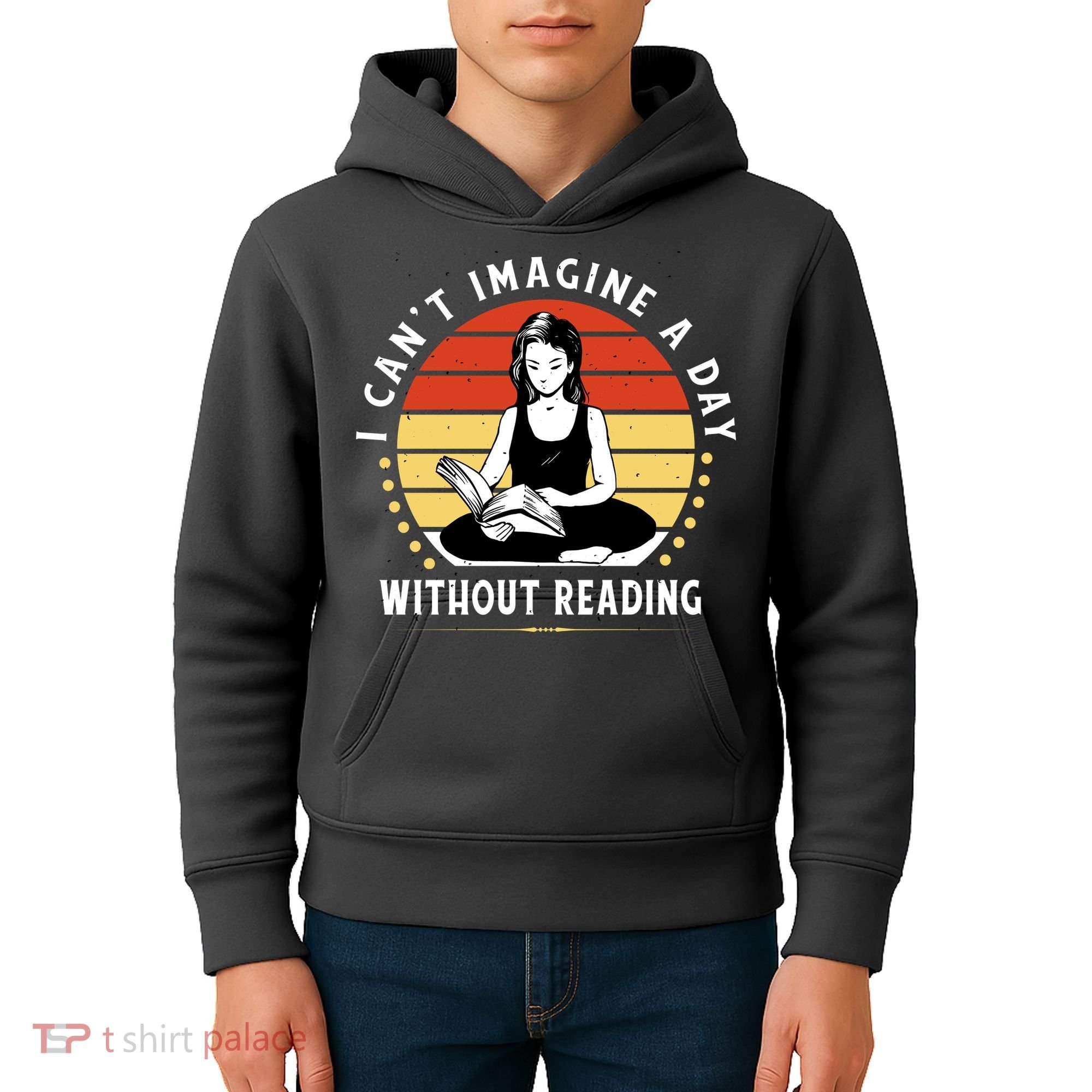 I Can't Imagine My Day Without Reading Kids Hoodie