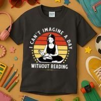 I Can't Imagine My Day Without Reading Kids T-Shirt thumb 3