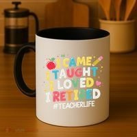 I Came I Taught I Loved I Retired Funny Teacher Retirement Coffee Mug thumb 4