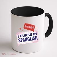 I Curse In Spanglish Funny Spanish Coffee Mug thumb 1