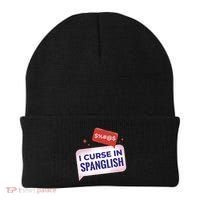 I Curse In Spanglish Funny Spanish Beanie thumb 0