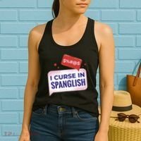 I Curse In Spanglish Funny Spanish Women's Tank Top thumb 2