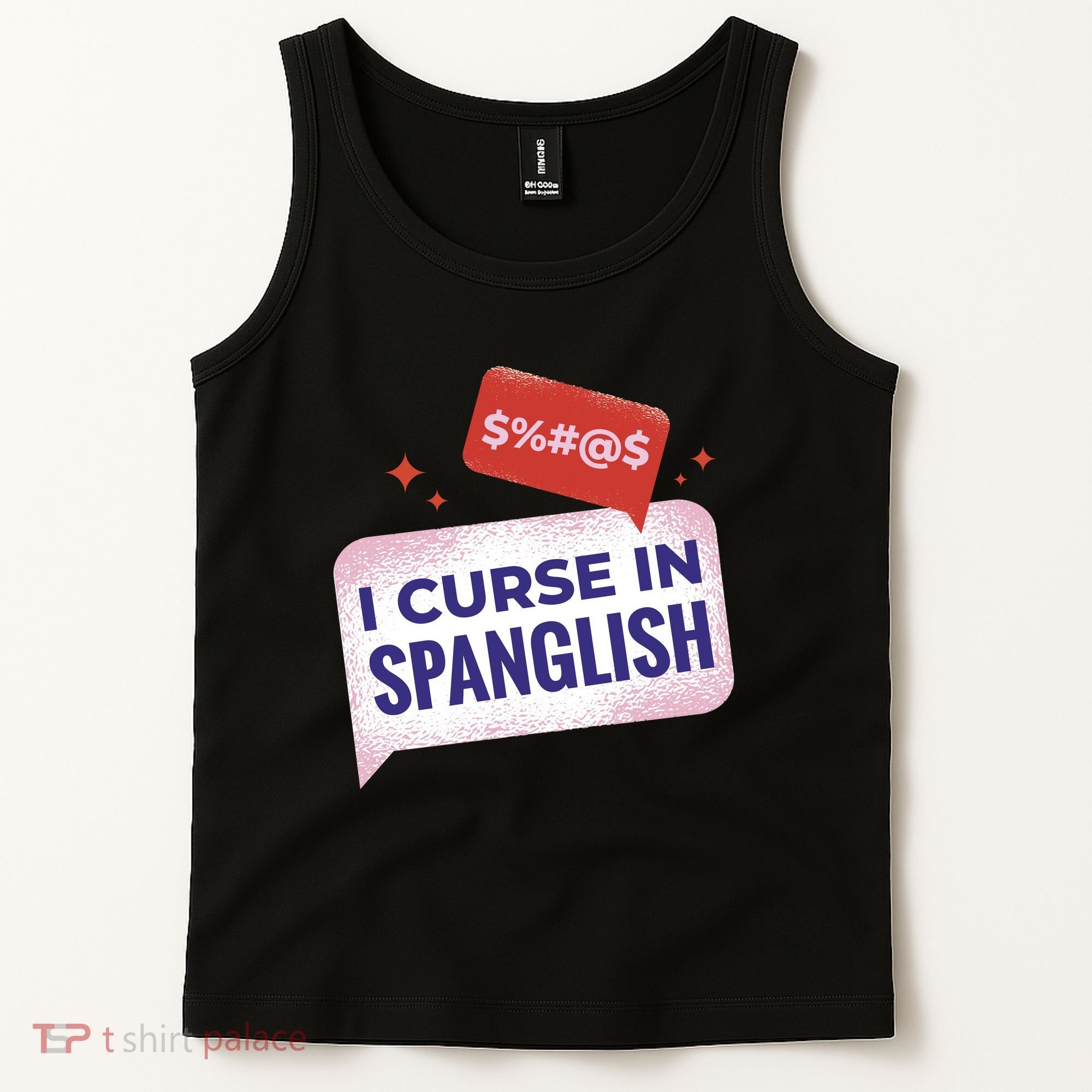 I Curse In Spanglish Funny Spanish Tank Top