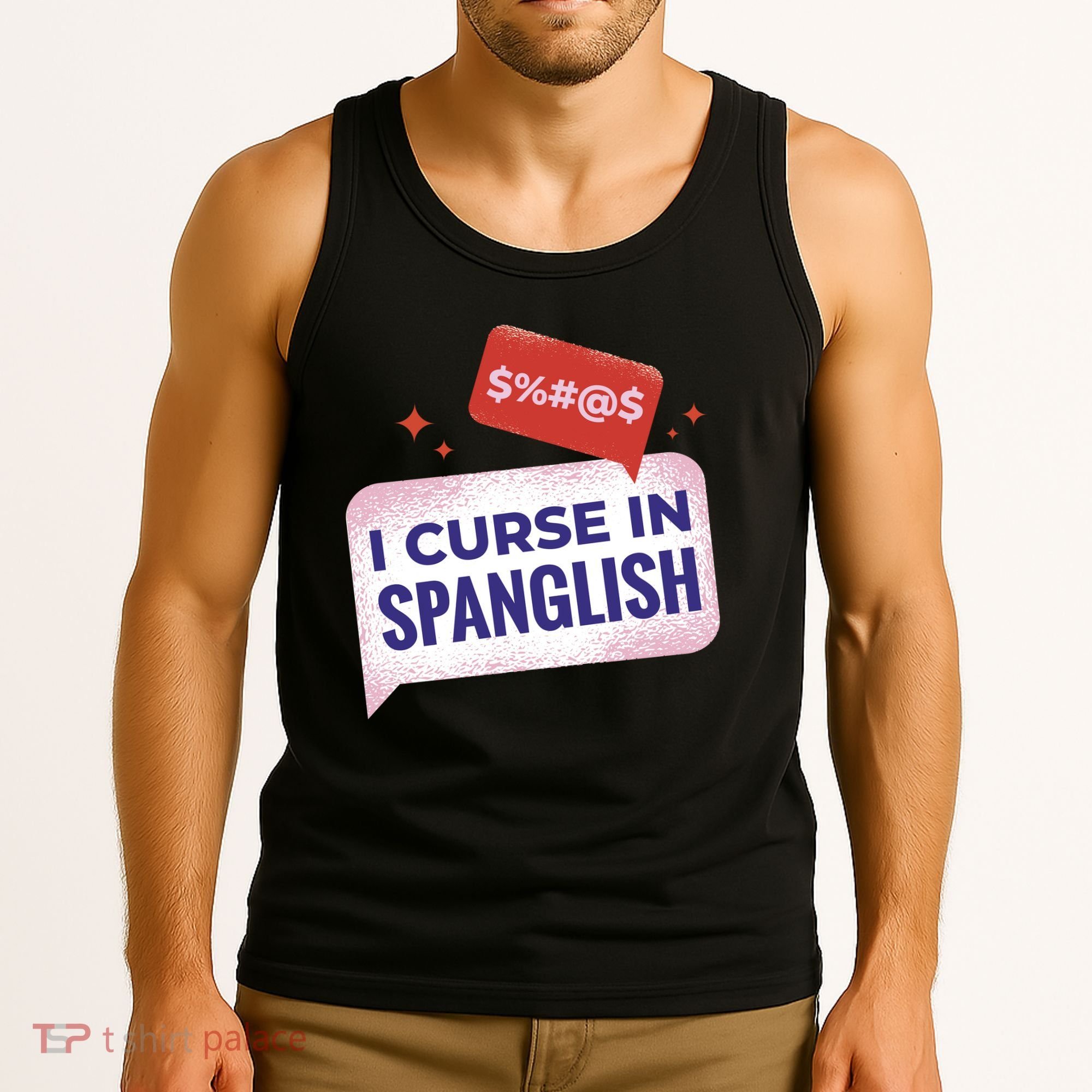 I Curse In Spanglish Funny Spanish Tank Top