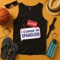 I Curse In Spanglish Funny Spanish Tank Top thumb 4