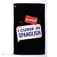 I Curse In Spanglish Funny Spanish Golf Towel thumb 0