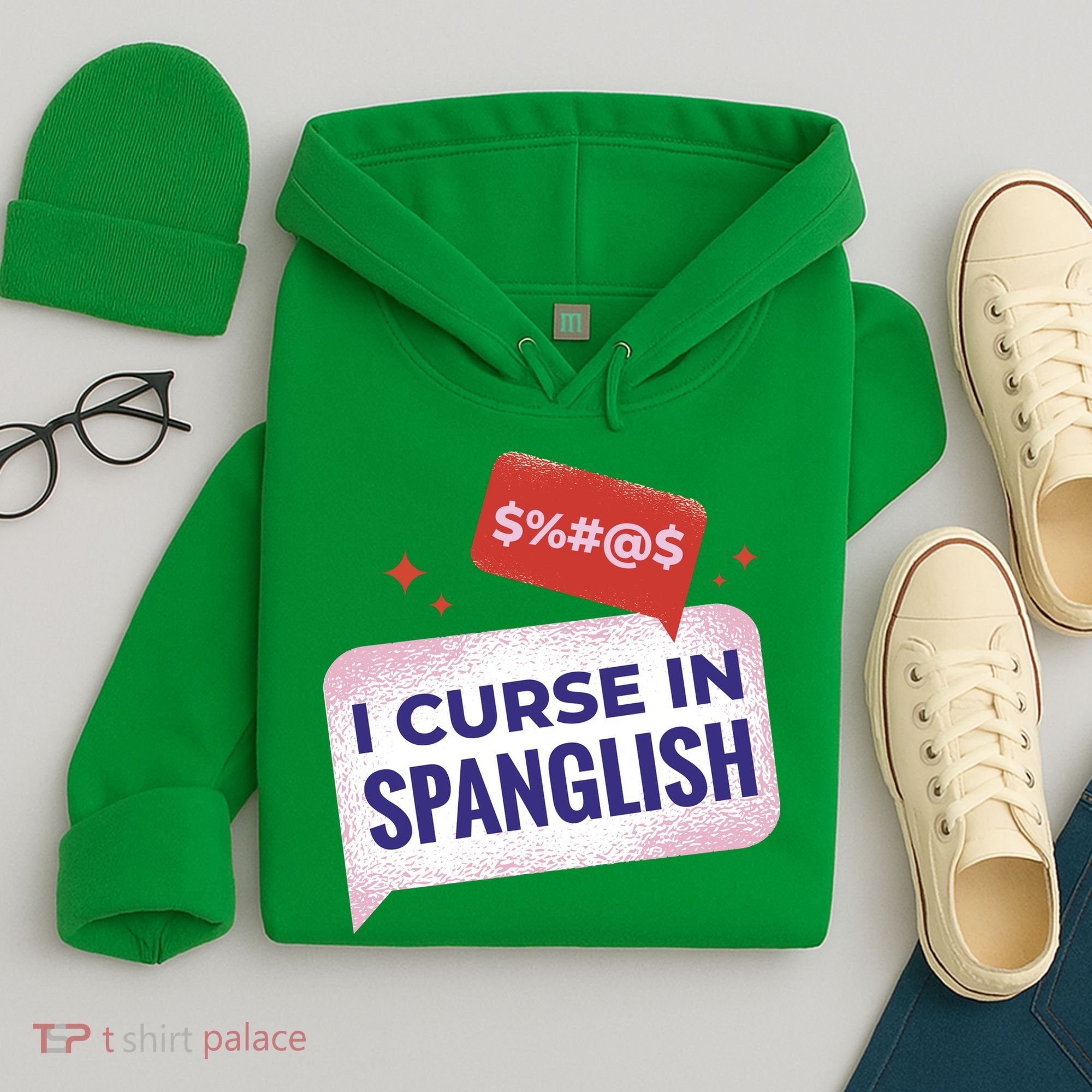 I Curse In Spanglish Funny Spanish Hoodie