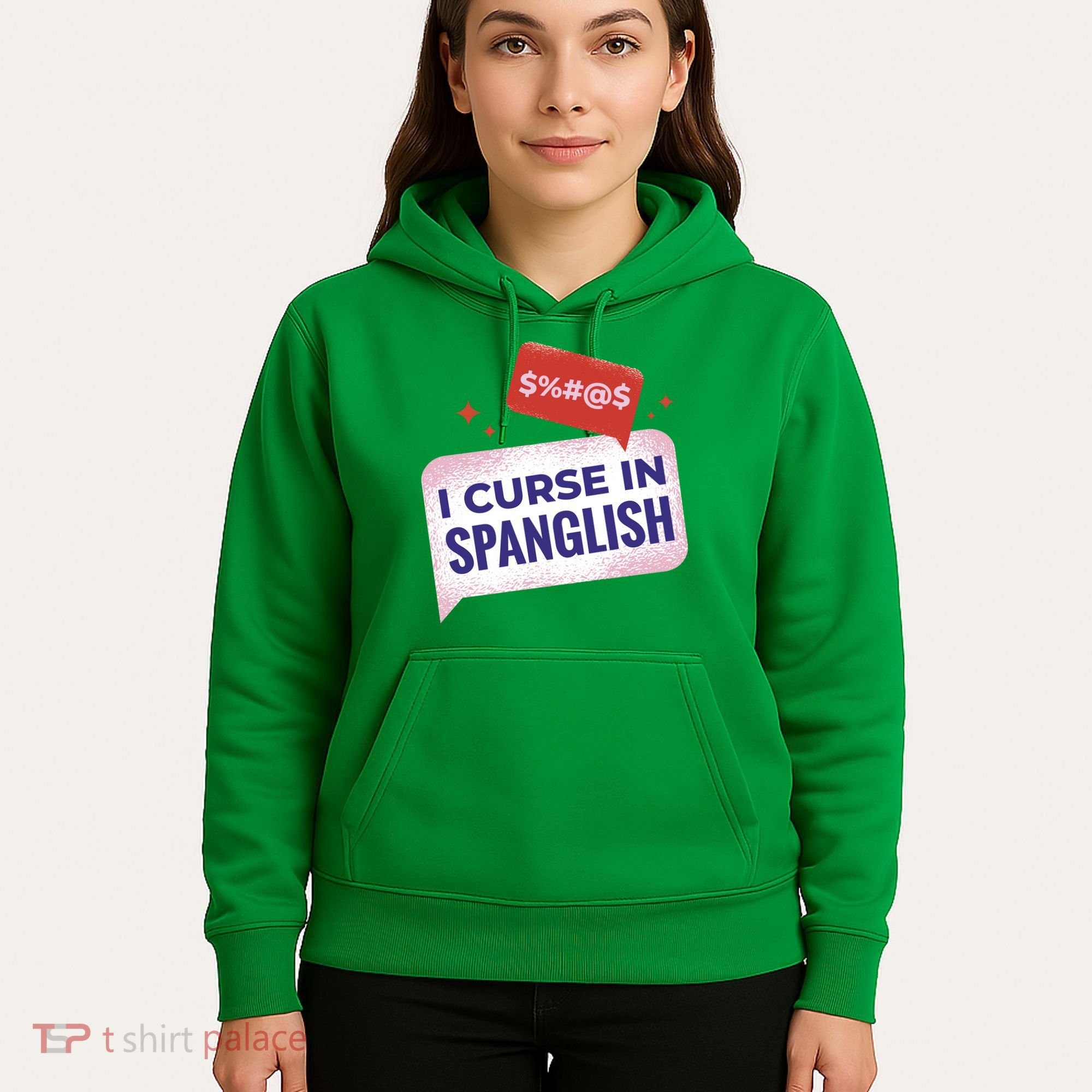 I Curse In Spanglish Funny Spanish Hoodie