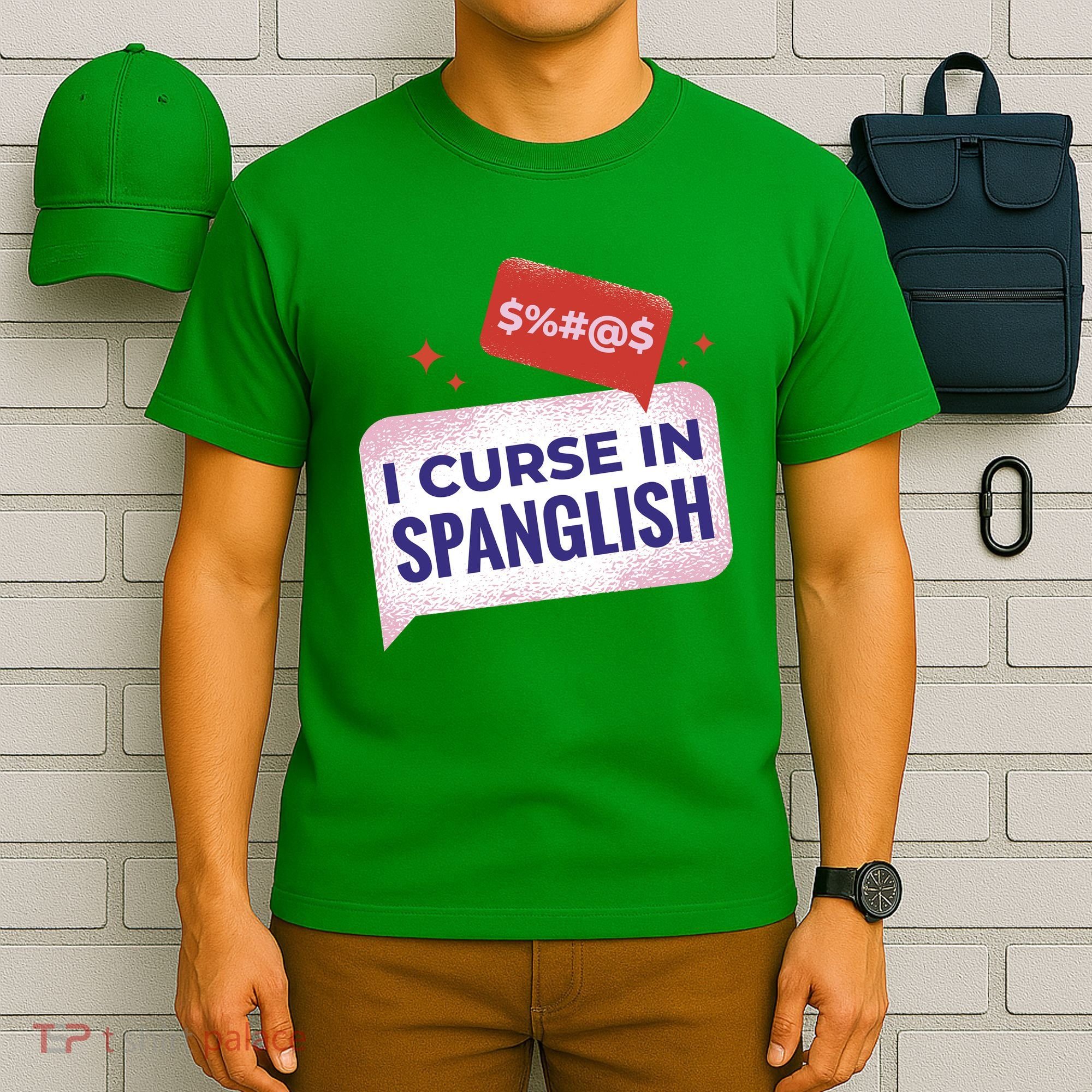 I Curse In Spanglish Funny Spanish T-Shirt