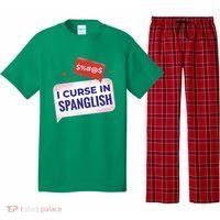 I Curse In Spanglish Funny Spanish Pajama Set thumb 0