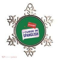 I Curse In Spanglish Funny Spanish Ornament thumb 0