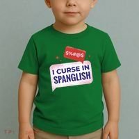 I Curse In Spanglish Funny Spanish Toddler T-Shirt thumb 2