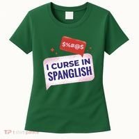 I Curse In Spanglish Funny Spanish Women's T-Shirt thumb 0