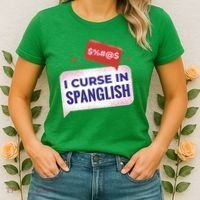 I Curse In Spanglish Funny Spanish Women's T-Shirt thumb 2