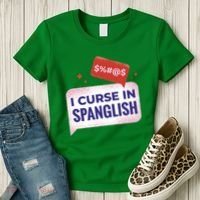 I Curse In Spanglish Funny Spanish Women's T-Shirt thumb 3