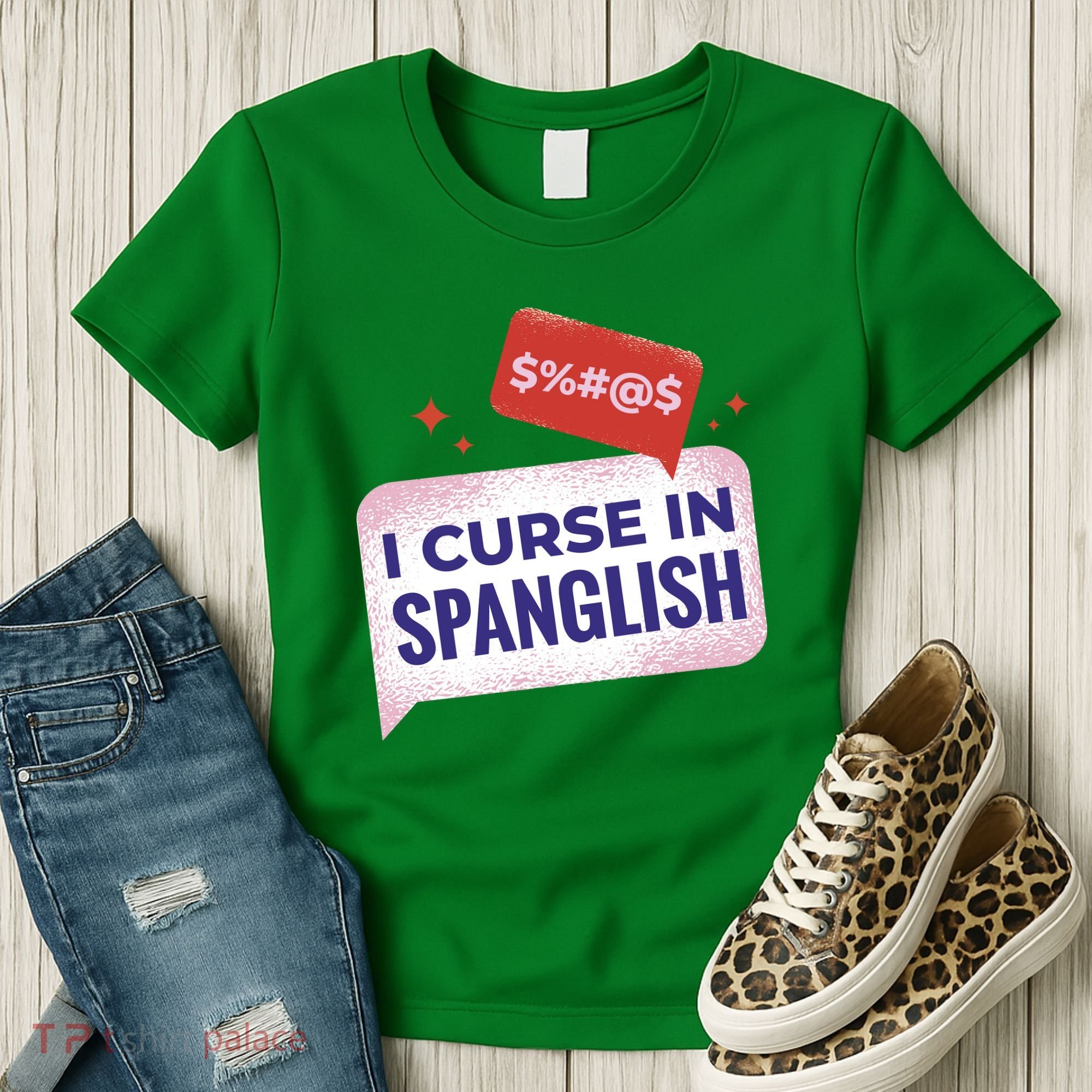 I Curse In Spanglish Funny Spanish Women's T-Shirt