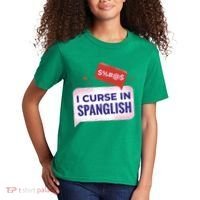I Curse In Spanglish Funny Spanish Kids T-Shirt thumb 2