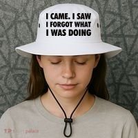 I Came I Saw I Forgot What I Was Doing Sarcastic Bucket Hat thumb 3