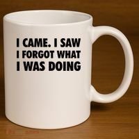 I Came I Saw I Forgot What I Was Doing Sarcastic 11oz C Handle Ceramic Mug thumb 3