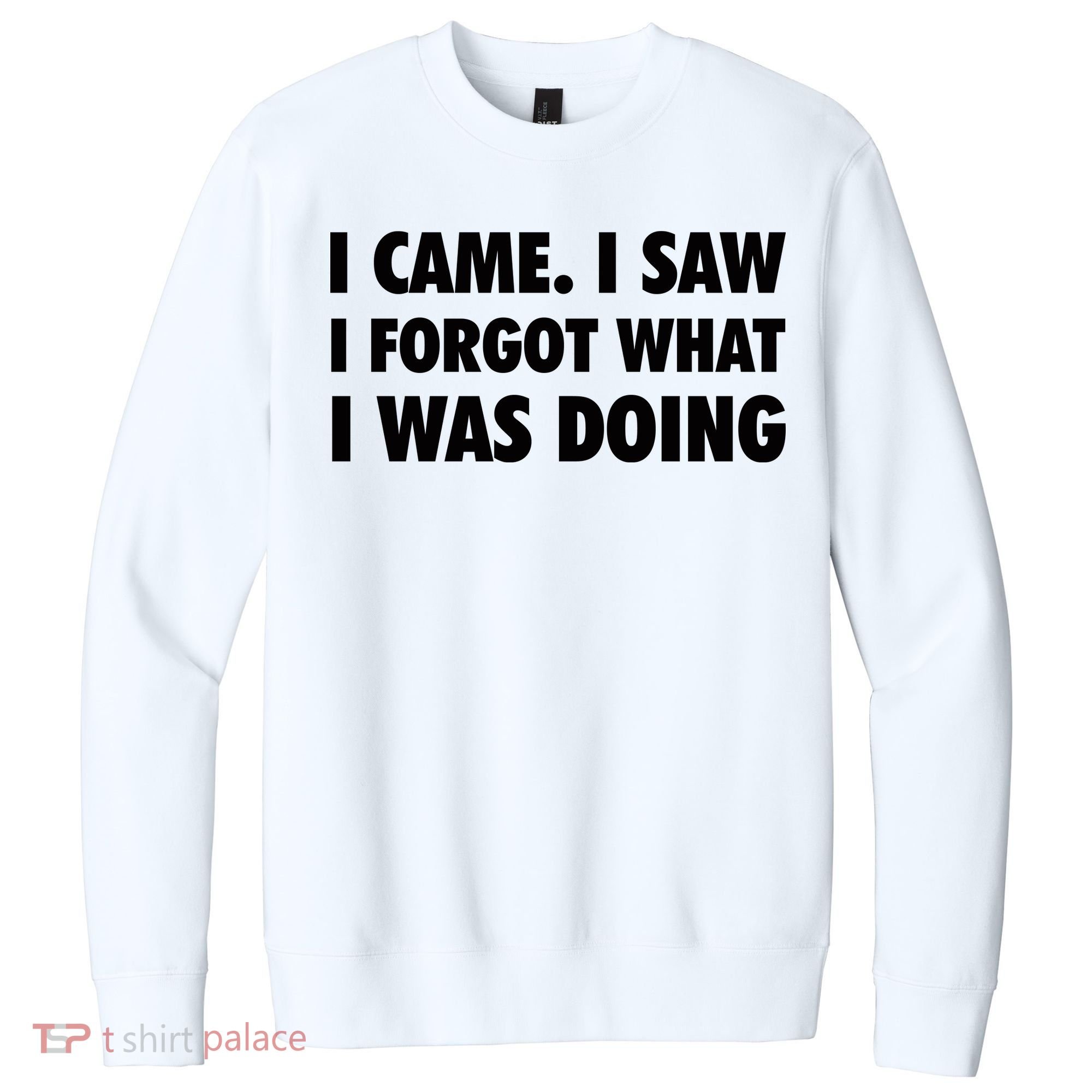 I Came I Saw I Forgot What I Was Doing Sarcastic V.I.T. Fleece Crew Sweatshirt