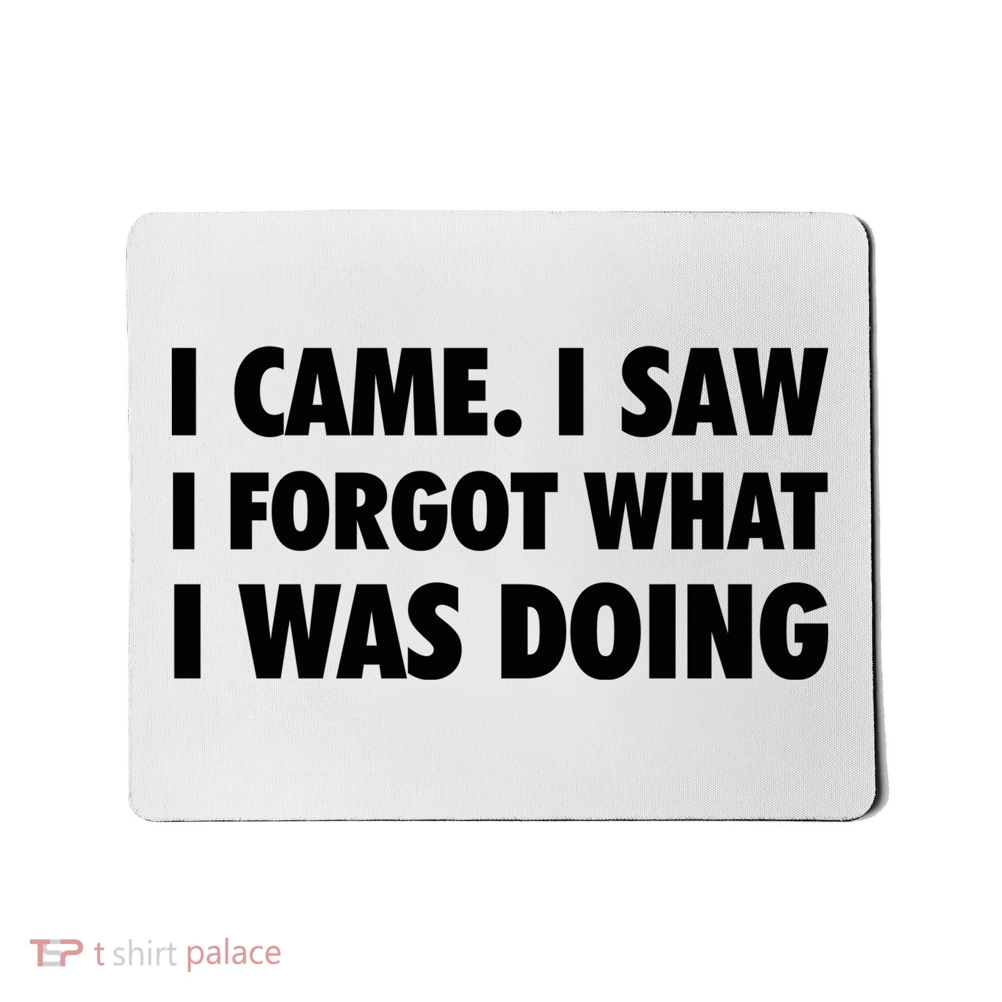 I Came I Saw I Forgot What I Was Doing Sarcastic Mousepad