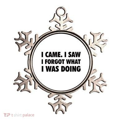 I Came I Saw I Forgot What I Was Doing Sarcastic Ornament