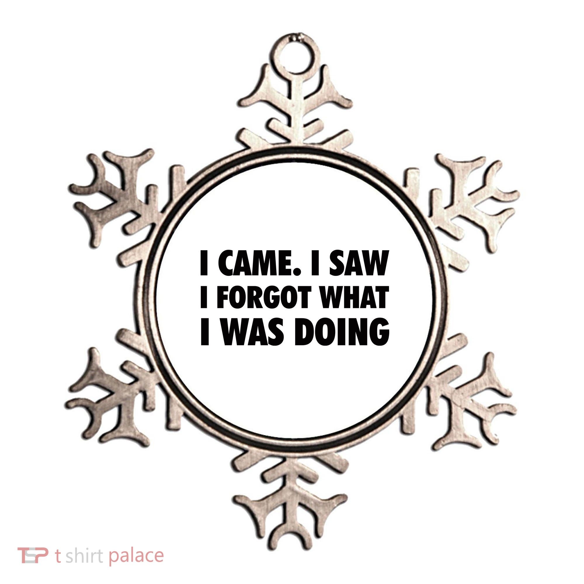 I Came I Saw I Forgot What I Was Doing Sarcastic Ornament