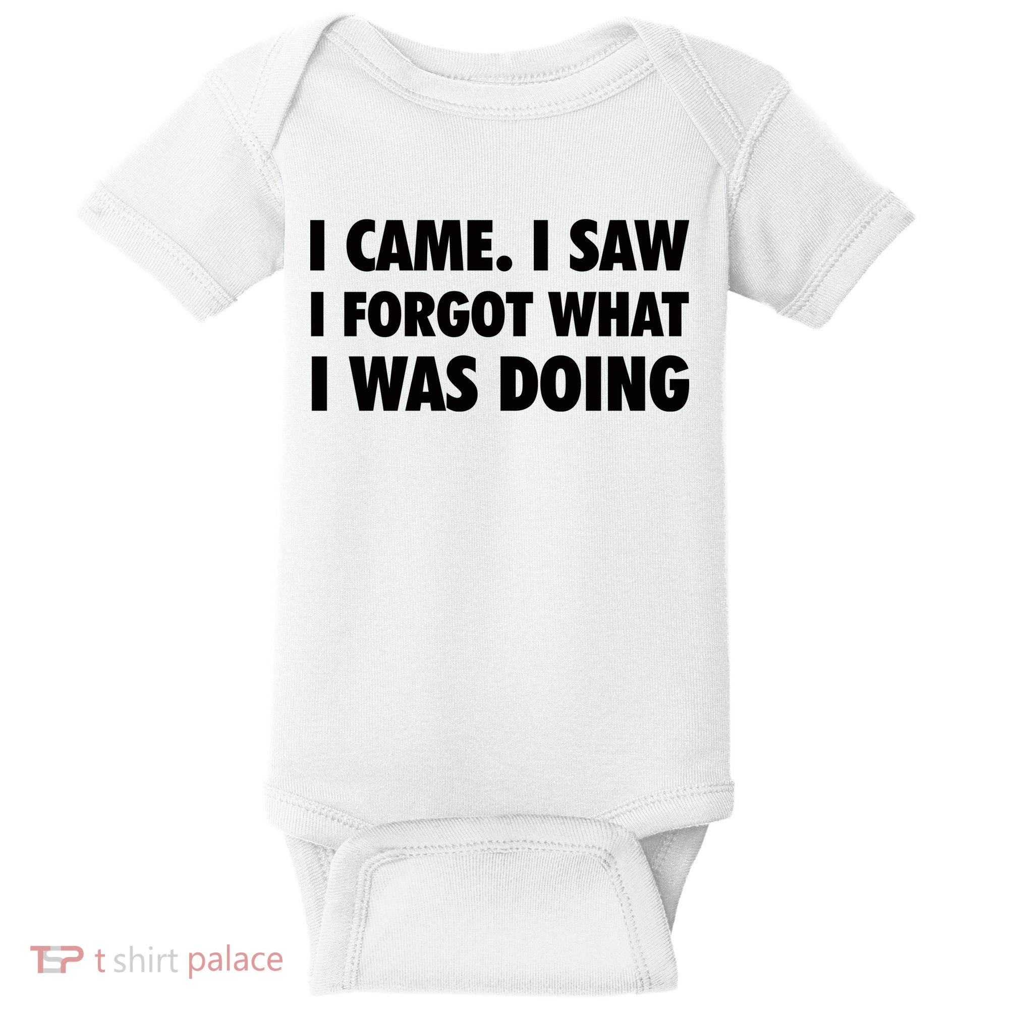 I Came I Saw I Forgot What I Was Doing Sarcastic Baby Bodysuit