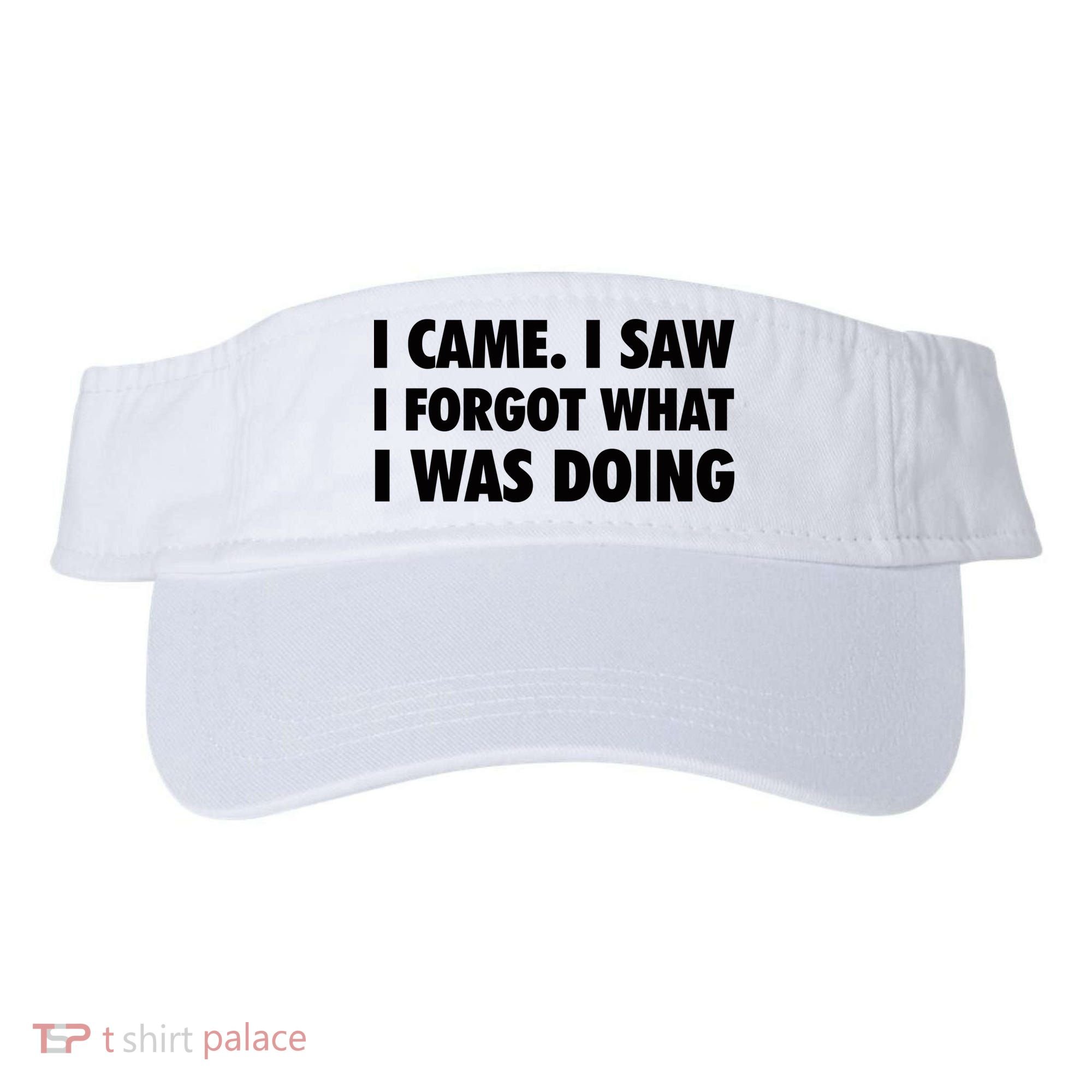 I Came I Saw I Forgot What I Was Doing Sarcastic Visor