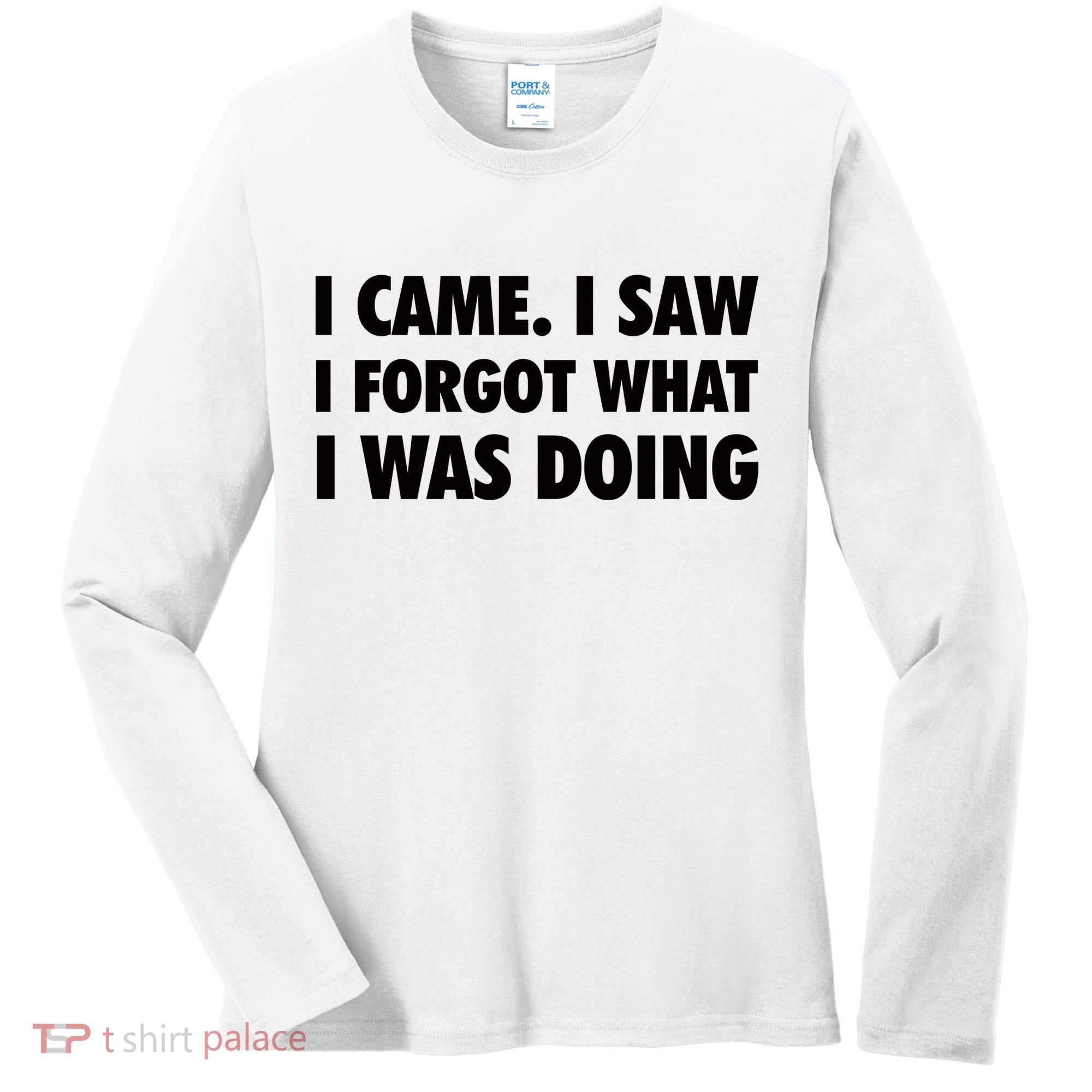 I Came I Saw I Forgot What I Was Doing Sarcastic Women's Long Sleeve Shirt