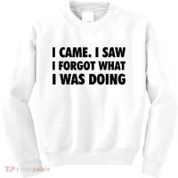 I Came I Saw I Forgot What I Was Doing Sarcastic Kids Sweatshirt thumb 0