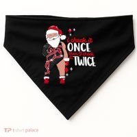 I Check It Once Then I Check It Twice Santa 1989 Christmas Sweatshirt USA-Made Doggie Bandana thumb 0