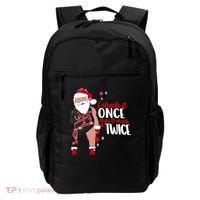 I Check It Once Then I Check It Twice Santa 1989 Christmas Sweatshirt Backpack thumb 0