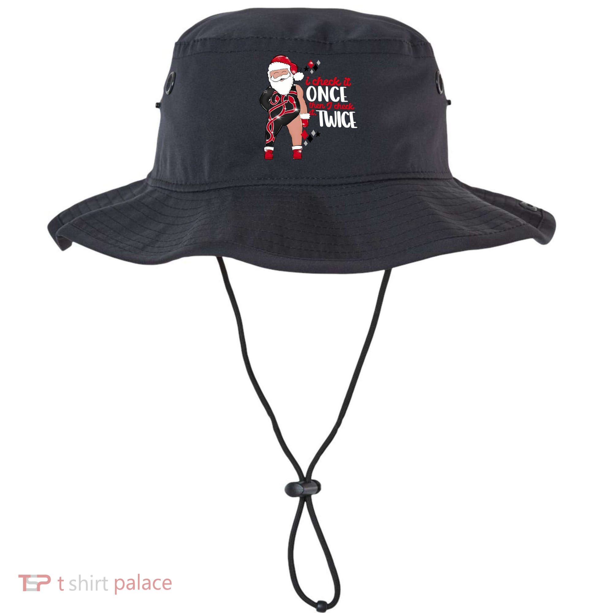 I Check It Once Then I Check It Twice Santa 1989 Christmas Sweatshirt Bucket Hat
