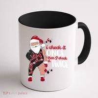 I Check It Once Then I Check It Twice Santa 1989 Christmas Sweatshirt Coffee Mug thumb 1
