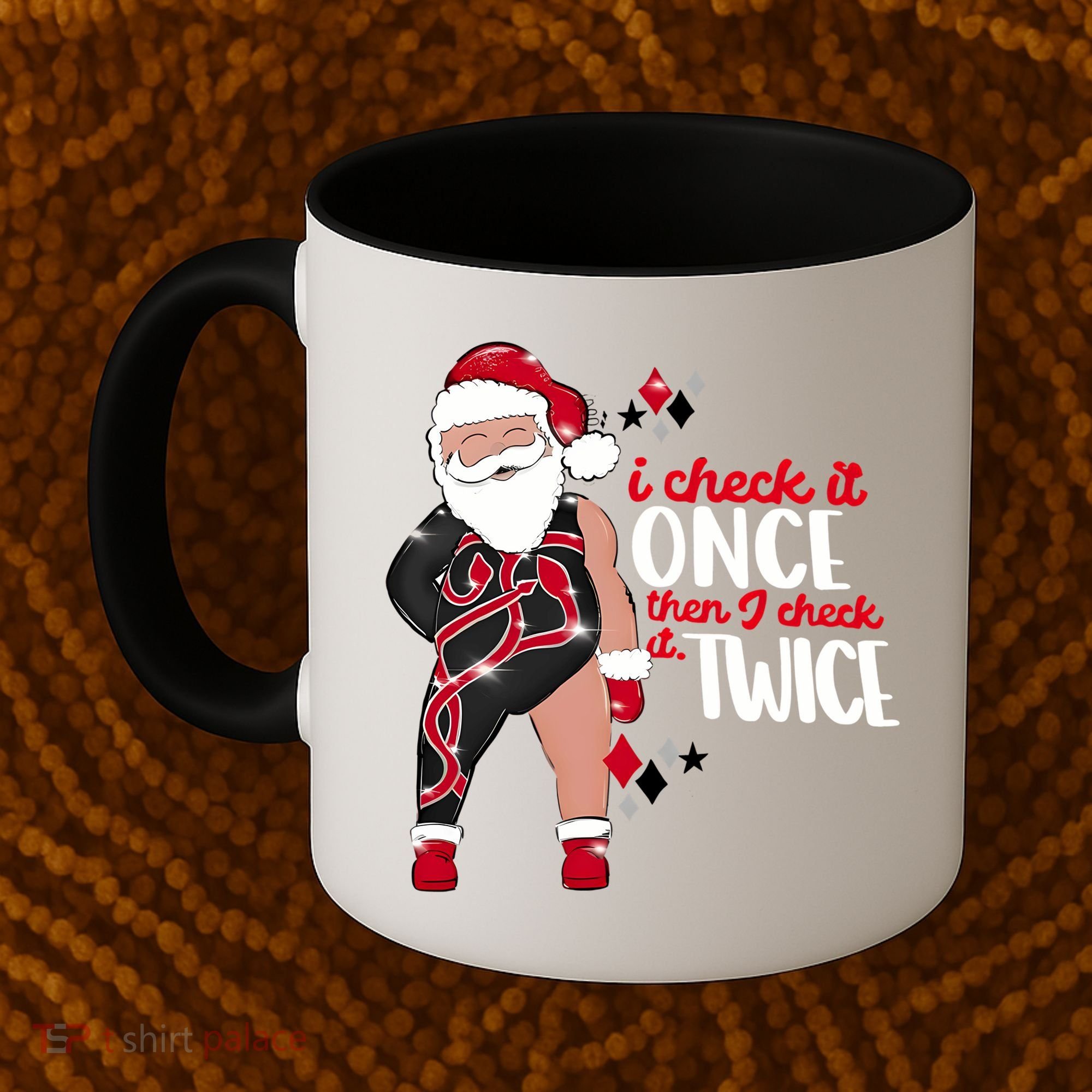 I Check It Once Then I Check It Twice Santa 1989 Christmas Sweatshirt Coffee Mug