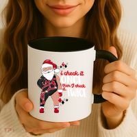 I Check It Once Then I Check It Twice Santa 1989 Christmas Sweatshirt Coffee Mug thumb 3